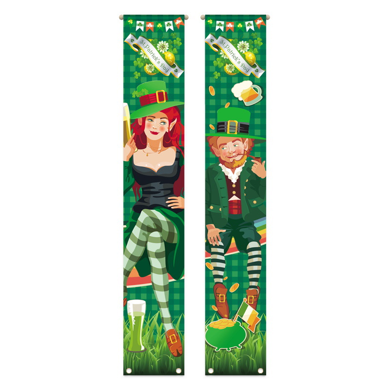 Nueva llegada del día de San Patricio pareado Festival irlandés decoraciones al aire libre interior impresión creativa bandera