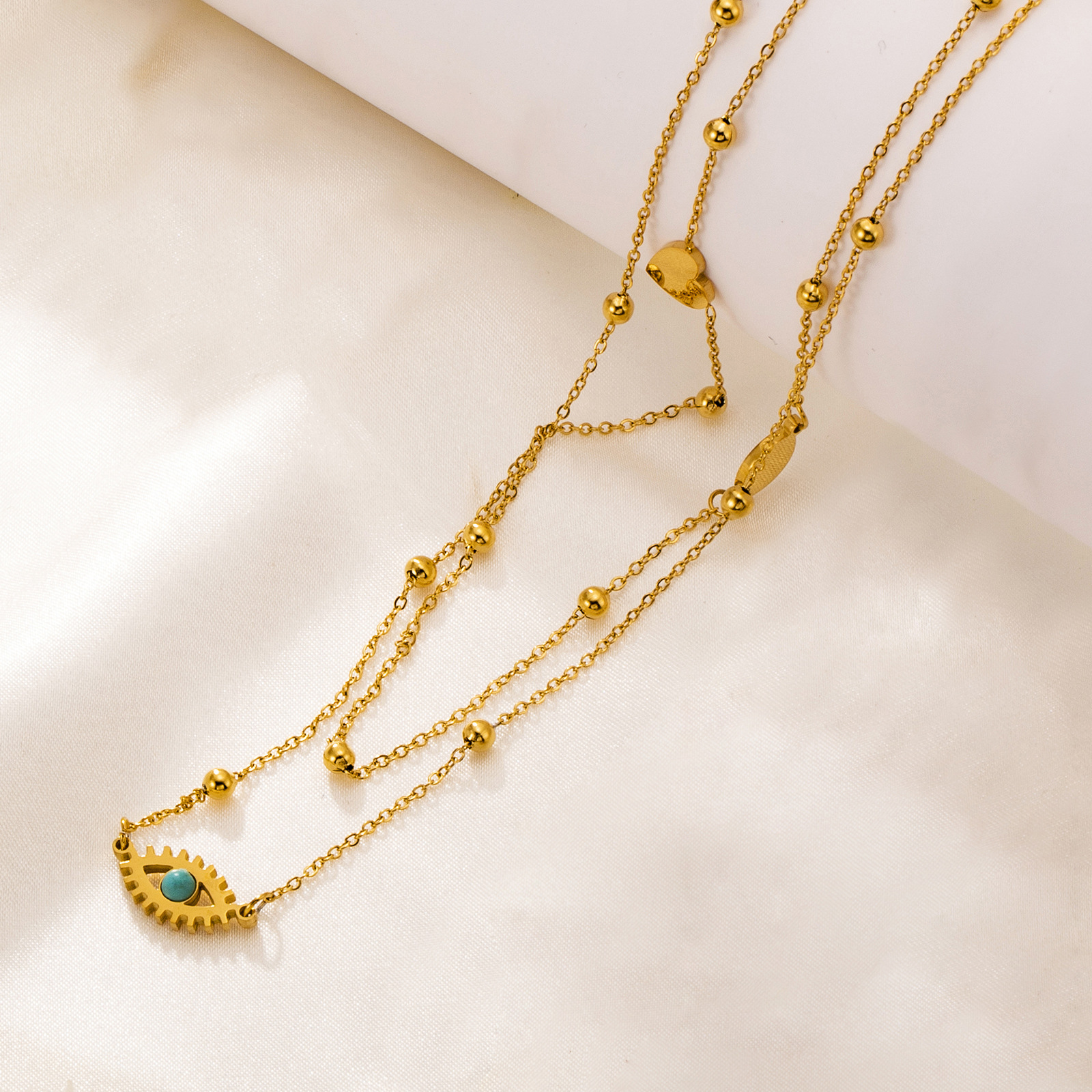 Ethnic Style Eye Stainless Steel Titanium Steel Plating Necklace 1 Piece