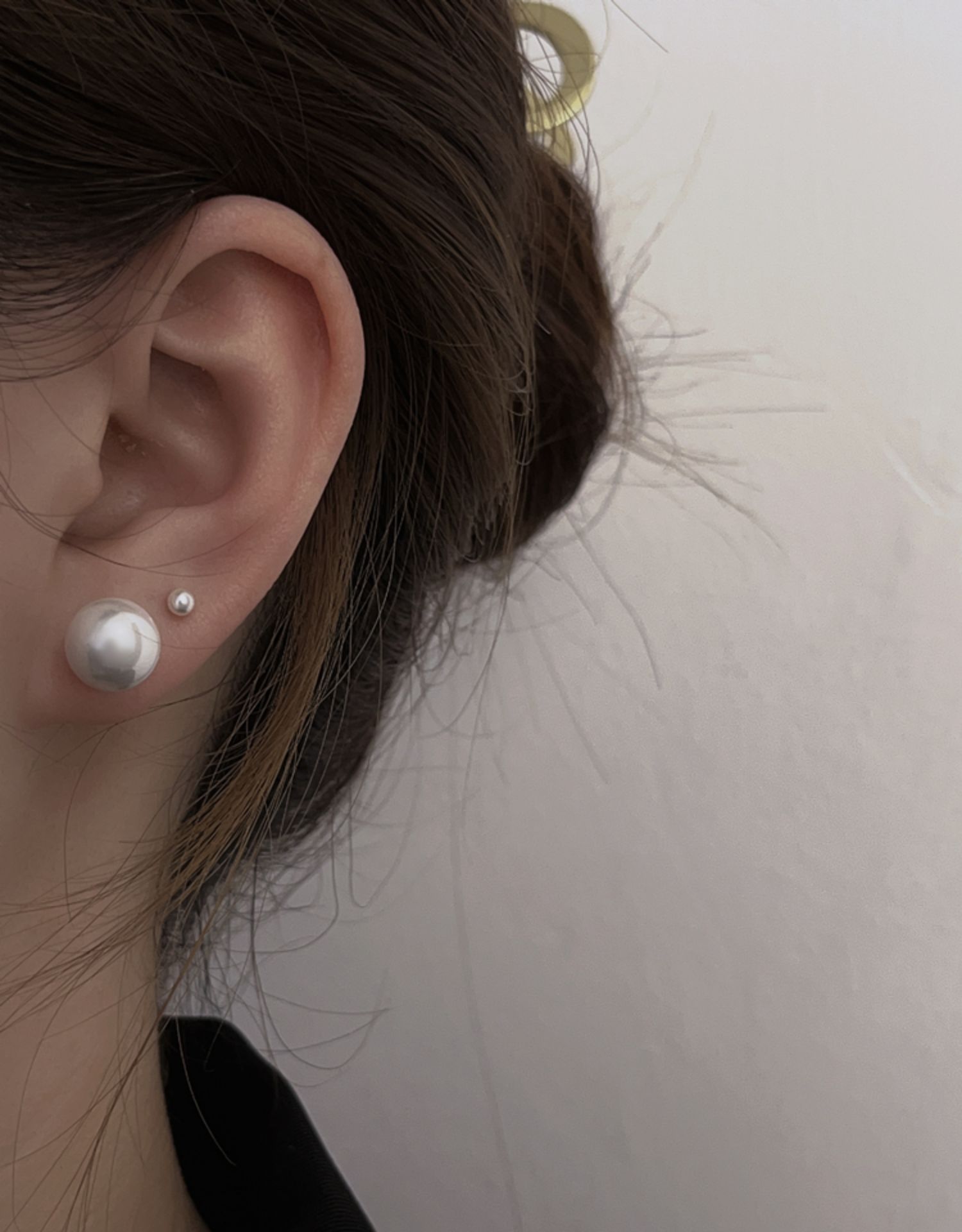 1 Pair Elegant Lady Geometric Plating Imitation Pearl Ear Studs display picture 2
