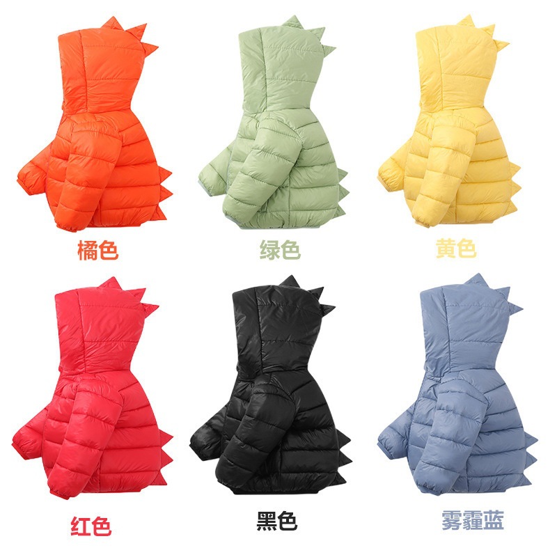 Transfronterizo 2025 otoño y invierno nuevo tipo de dibujos animados niños plumón chaqueta de algodón para hombres y mujeres chaqueta de algodón corta delgada