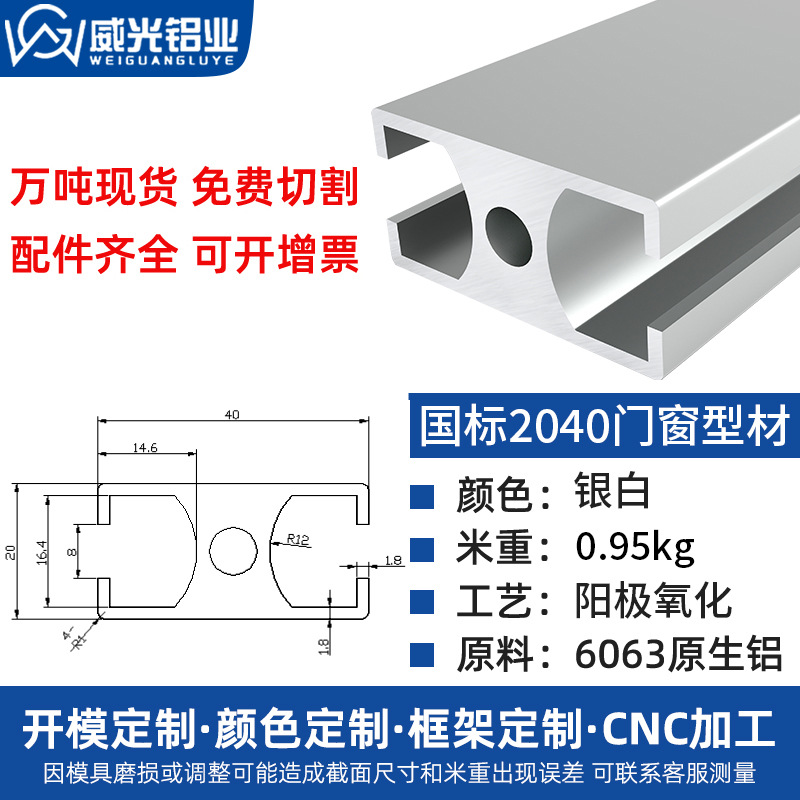 Euro 2020 perfil de aluminio 2040 aleación de aluminio tubo cuadrado perfil de aluminio marco de impresora diy3d perfil de aluminio 20x20