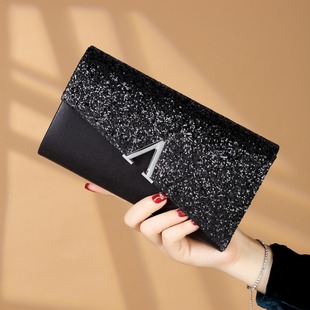 New in stock Sequins PU Clutch Bag Women All-match Fashion Evening Bag Prom Party Women's Bag