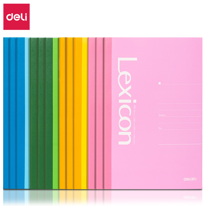 Deli A5/B5 cuaderno 100 páginas copia suave 60 páginas estudiante línea horizontal libro 30 20 páginas diario Libro de Negocios