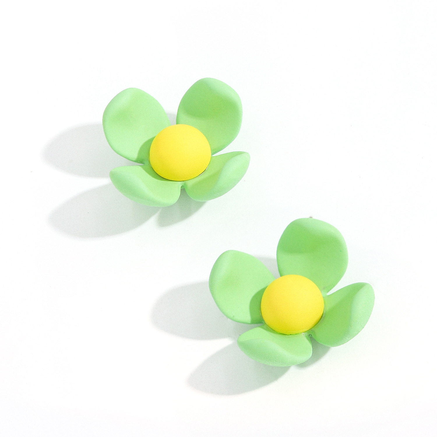 Korean Candy Color Flower Resin Earrings display picture 13