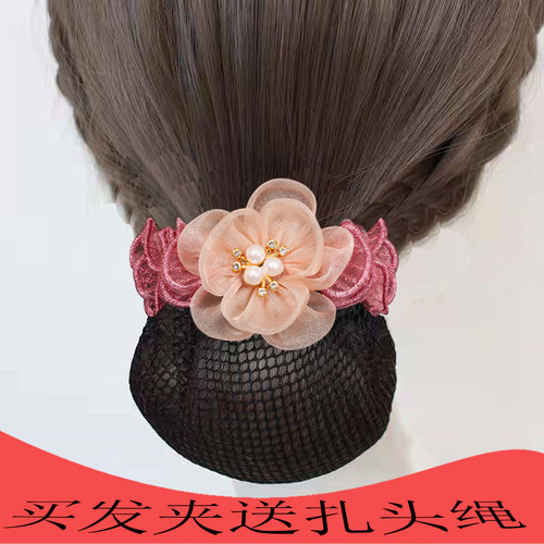 Hair accessories for working women, including headpins, removable hair nets, and hair scarves, suitable for flight attendants, nurses, and bank employees.