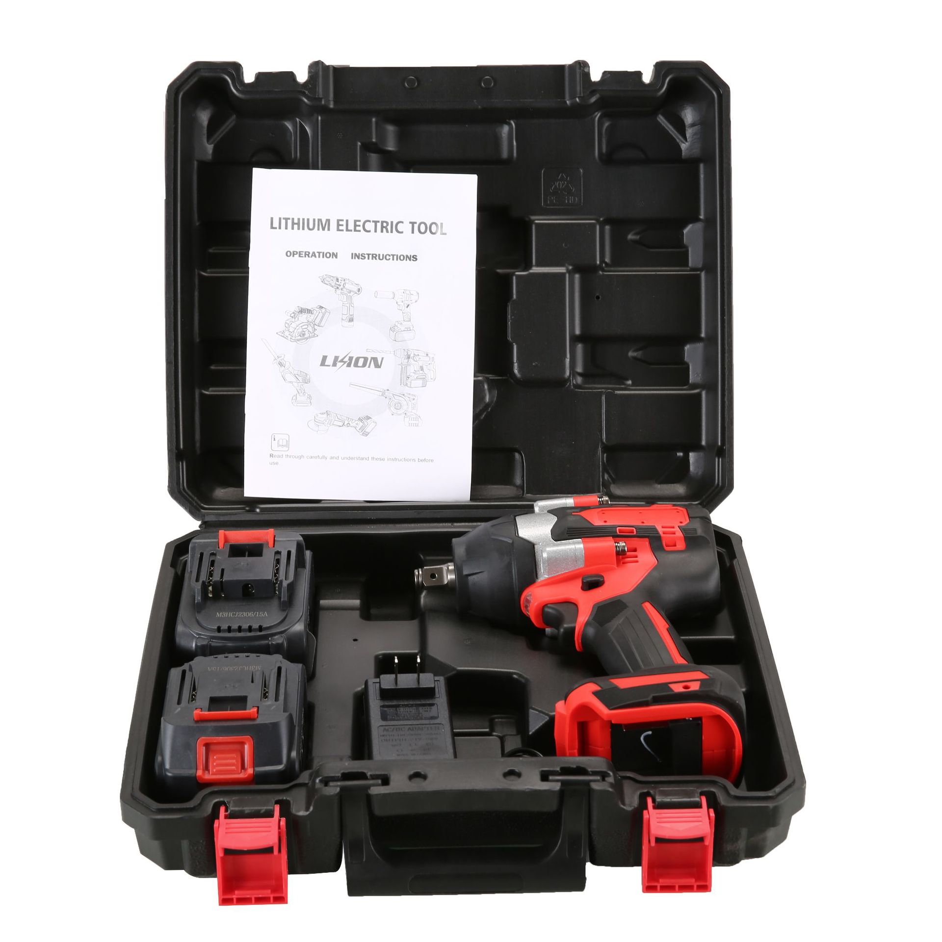 Llave de impacto eléctrica transfronteriza, llave eléctrica de litio recargable de alta potencia, llave eléctrica de litio, pistola de reparación de vapor al por mayor