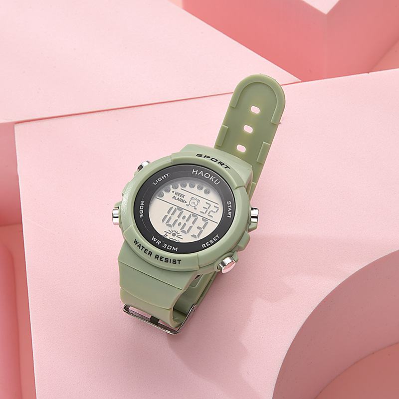 Ultra-Delgado Wang Yuan ins estilo coreano estilo simple unicornio reloj mujer estudiante multifunción deportes anti-reloj electrónico