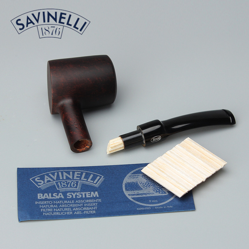 SAVINELLI Italian Shave Tobacco Filter Core Ecuador Wood Filter Core 6/9mm Cork Filter Core