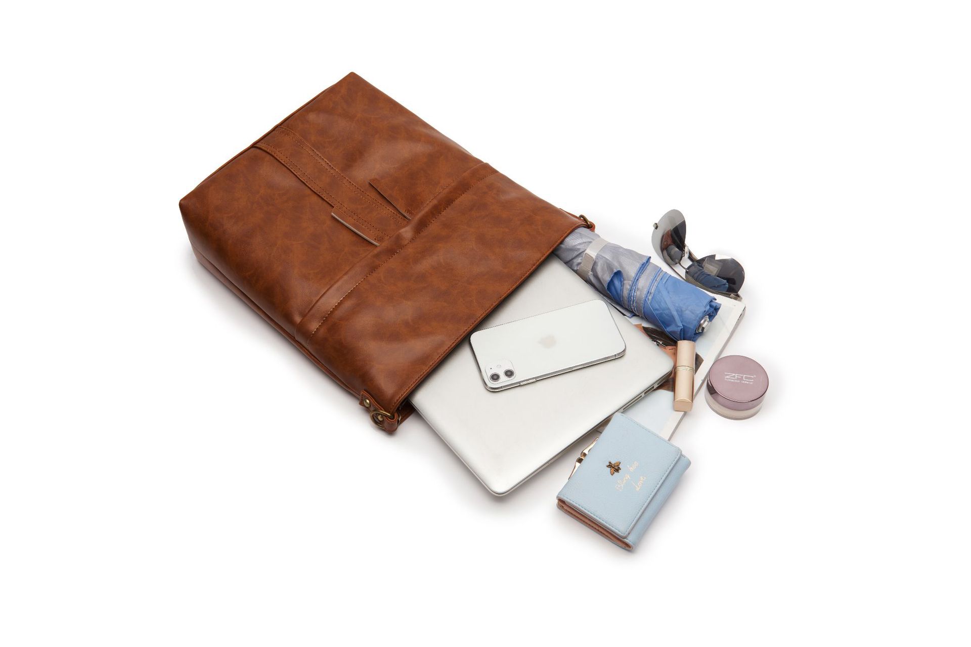Women's Single Shoulder Crossbody Bag Soft Leather Gradient_voghion.com