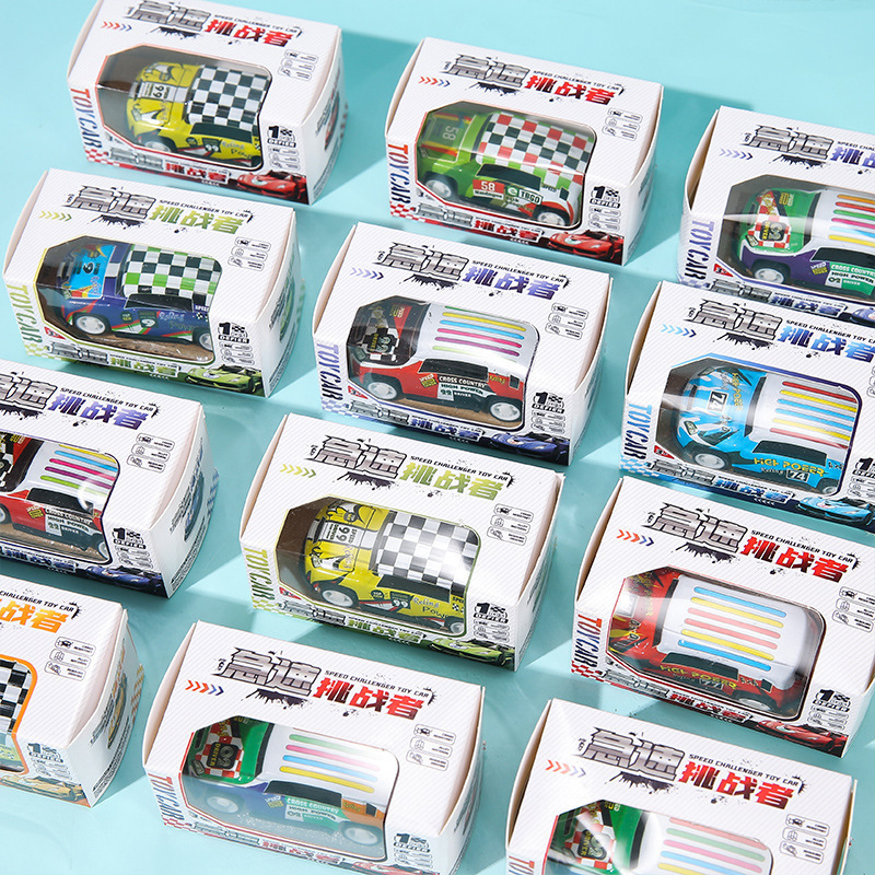 子供の回力鉄皮車子供のおもちゃの露店の贈り物の模型の小さい車のばら売りの箱の震え音の卸売り|undefined