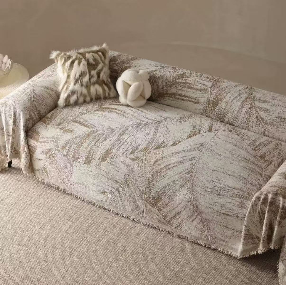 Toalla de sofá de estilo artístico chenilla Toalla de sofá antideslizante Four Seasons Juego de sofá de cubierta completa anti-gato