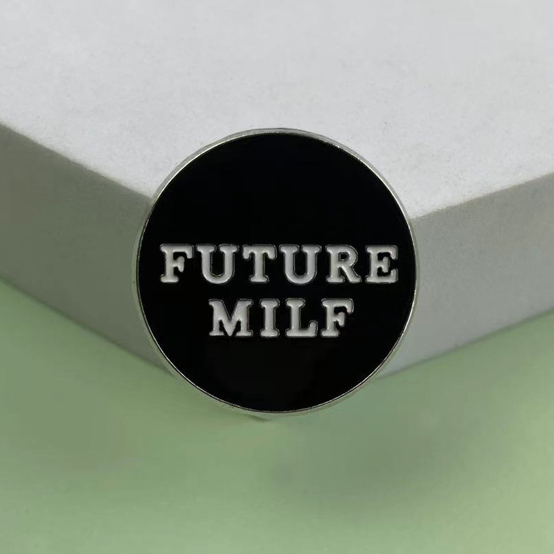 Insignia de metal con letras en inglés creativas europeas y americanas, personalidad, amor negro, ropa, bolsos, accesorios, broches transfronterizos