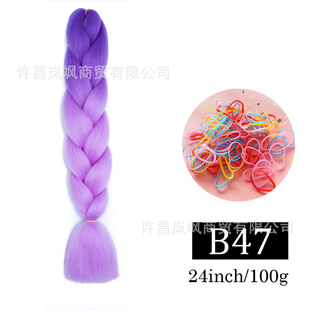 Peluca de trenza grande africana, color, trenza sucia, cuerda para el cabello, degradado, fibra química, trenza grande, reggae, hip-hop, trenza sucia, trenza