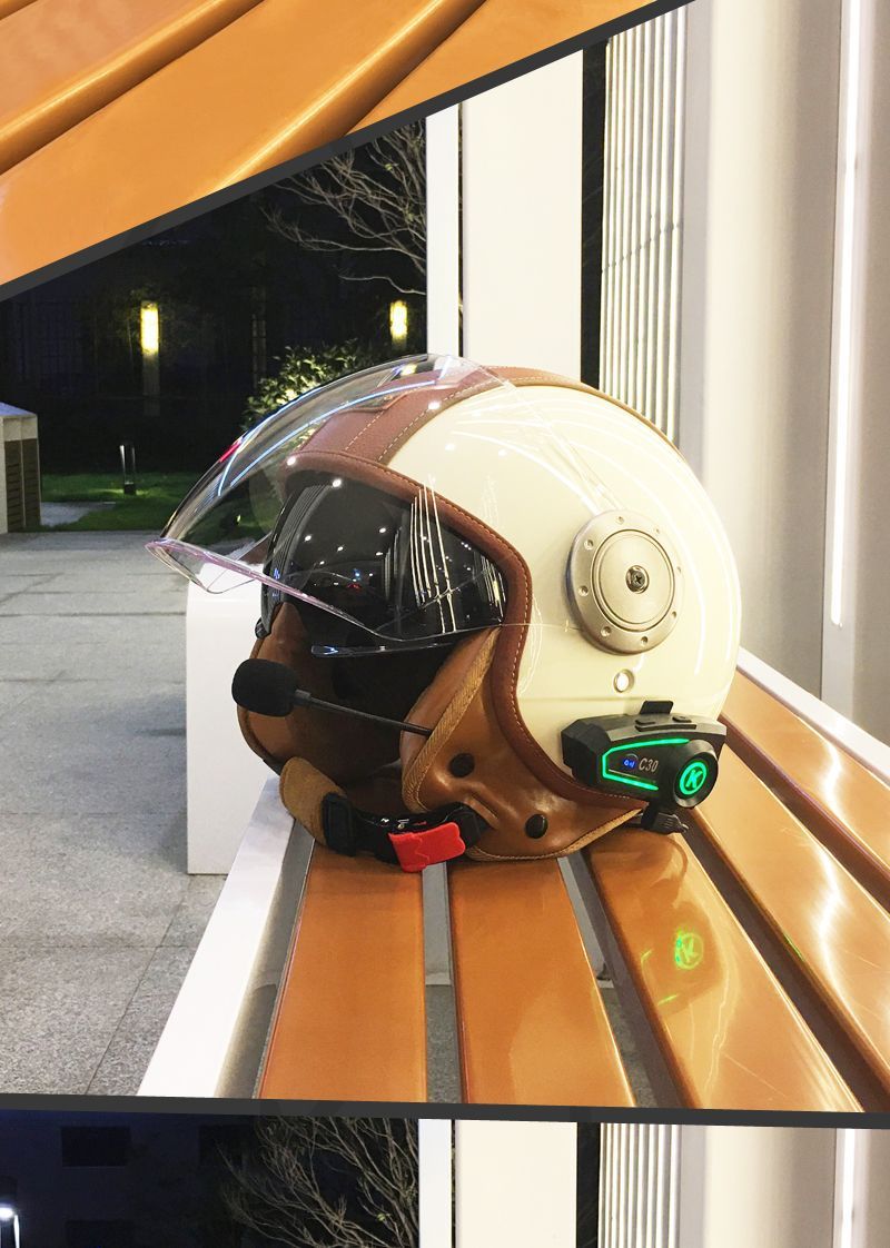 3C Electric Motorcycle Smart Bluetooth Helmet - Retro, Warm, Half/3/4 Helmet