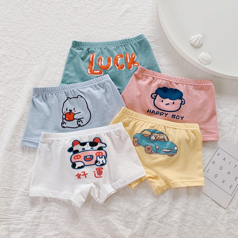 INS South Korea new men's and children's underwear antibacterial cute cartoon pure cotton baby Boxer Shorts factory direct sales INS South Korea new men's and children's underwear antibacterial cute cartoon pure cotton baby Boxer Shorts factory direct sales