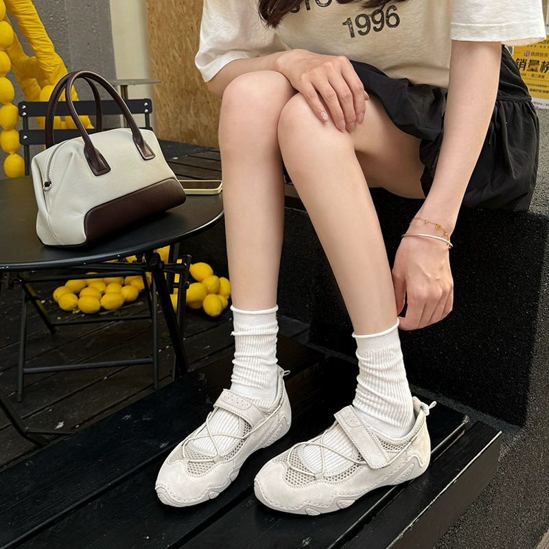 休闲鞋玛丽珍女鞋2025夏季新款软底运动鞋女百搭平底单鞋凉鞋|undefined