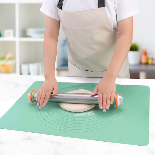 Amazon Home Food Dough Mat Baking Silicone Rolling Pin Thick With Measurement And Pastry Mat Wholesale