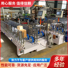 600型plc电脑控制一键操作PUR热胶包覆机 格栅板木线条四面包边机