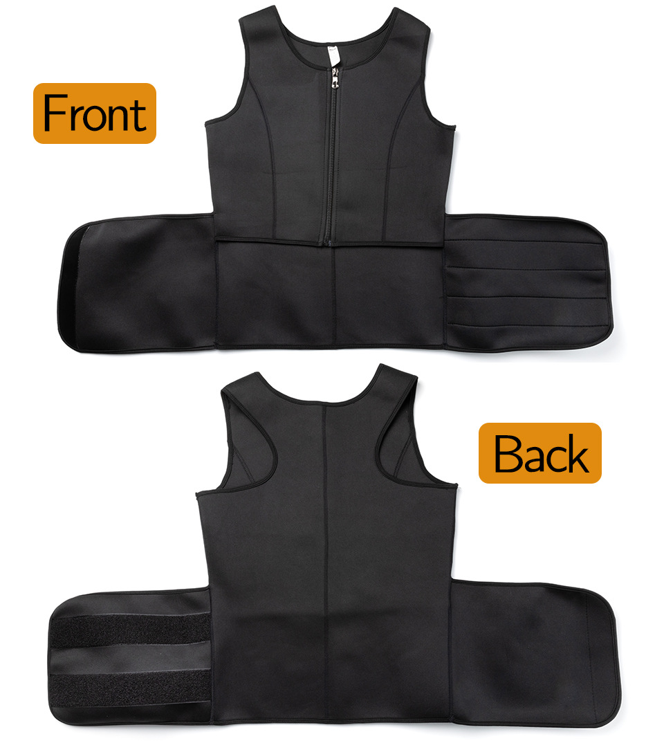 Body Shaping ropa Amazon europeo y americano más el tamaño del vientre de los hombres que se contraen la cintura que adelgaza la ropa de fitness deportes sudor chaleco vientre que contrae corsé