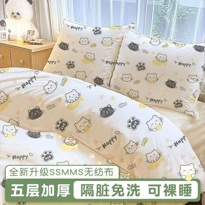 Одноразовый комплект постельного белья для путешествий, четыре предмета, зимний, для домашнего использования, очень большой, утолщенный, оптовые поставки для отелей