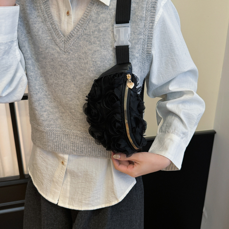 Dolce encaje rosa bolsas de pecho de chicas mini bolsas de cintura frescas transfronterizas nuevos accesorios para niños bolsas de moda