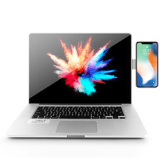 Magnetic mobile phone holder, aluminum alloy notebook suitable for desktop mobile phone holder, lazy expansion two-in-one holder