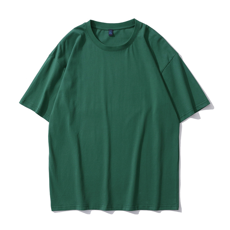 Men's fashion brand short sleeved T-shirt basic solid color_voghion.com