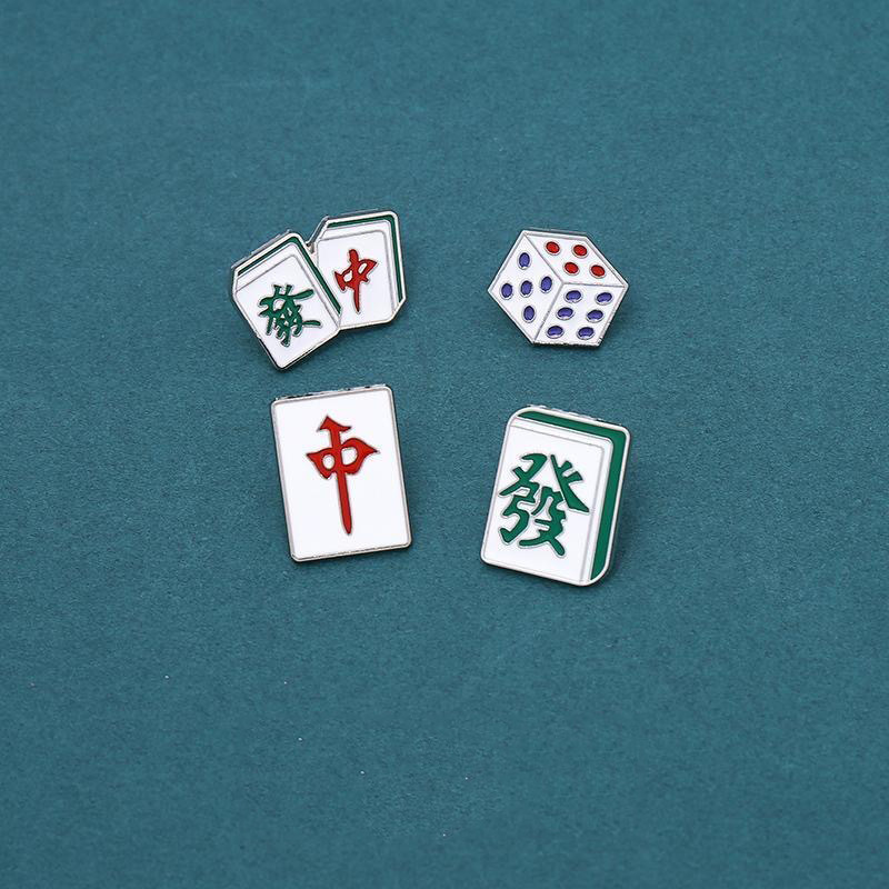 Mahjong Hair Personality Brooch ins Trendy Men's and Women's Metal Badge Pin Shoe Buckle Student Creative Backpack Decorations Mahjong Hair Personality Brooch ins Trendy Men's and Women's Metal Badge Pin Shoe Buckle Student Creative Backpack Decorations