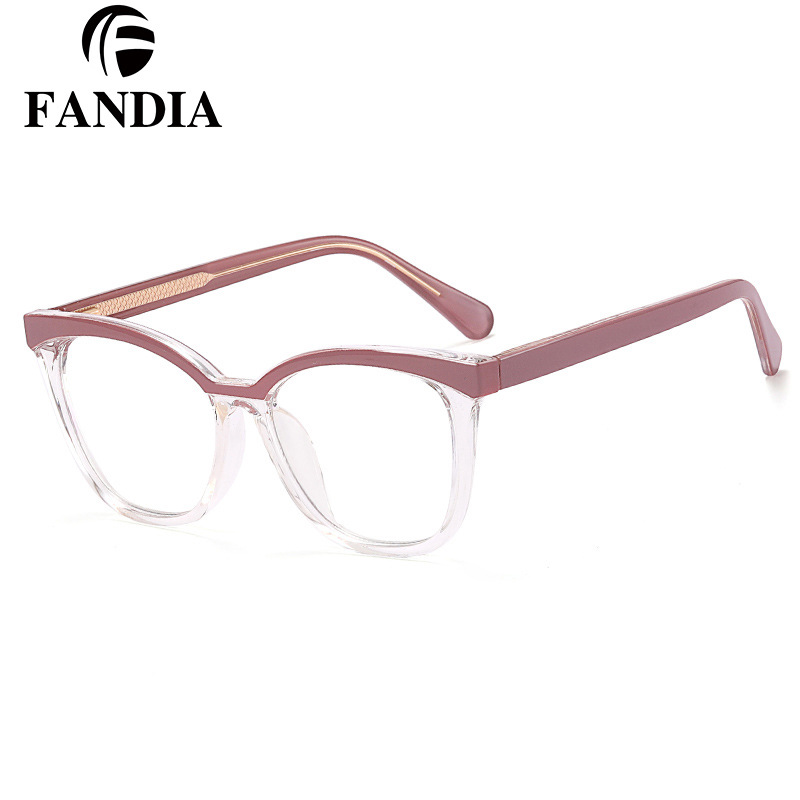 82073 gafas negras miopía gafas de mujer anti-azul claro caja lisa marco grande marco de gafas lisas de estilo europeo y americano