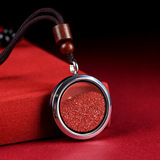 Натуральный открывающийся кулон, карманные часы, коробка, ожерелье, цвета киновари, зеркальный эффект, оптовые продажи