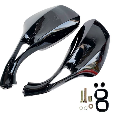 Motorcycle Scooter Electric Vehicle Zhongsha Motorcycle rearview mirror - black-pair-comes-with-screw-bag