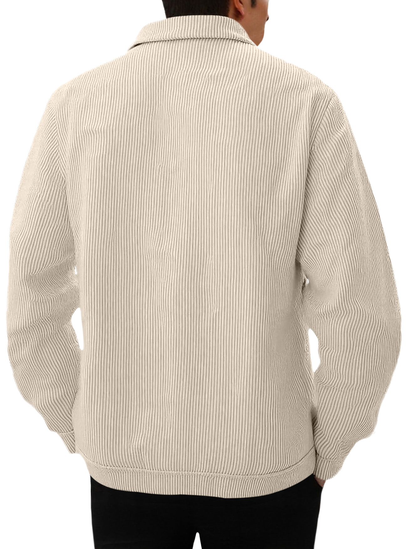 Corduroy Jacket For Men Single Breasted Casual Autumn Coat_voghion.com