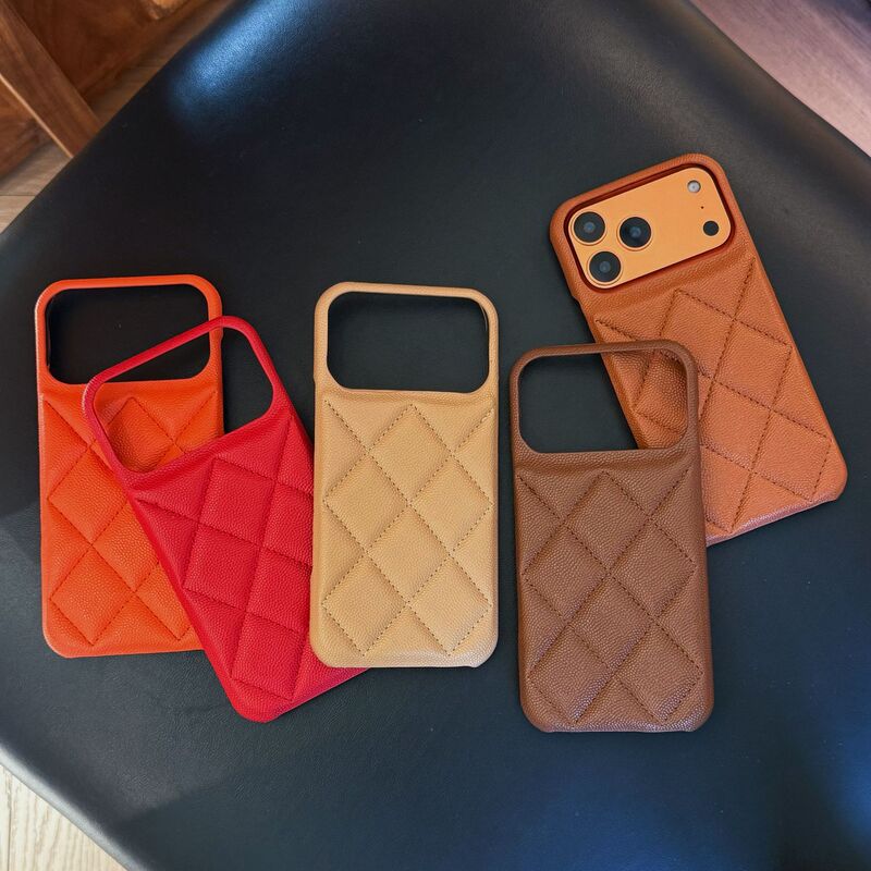 Iphone17Promax Small Fragrant Quilted Luxury Apple 16 Caviar 15Pro Leather Goddess Mobile Phone Case