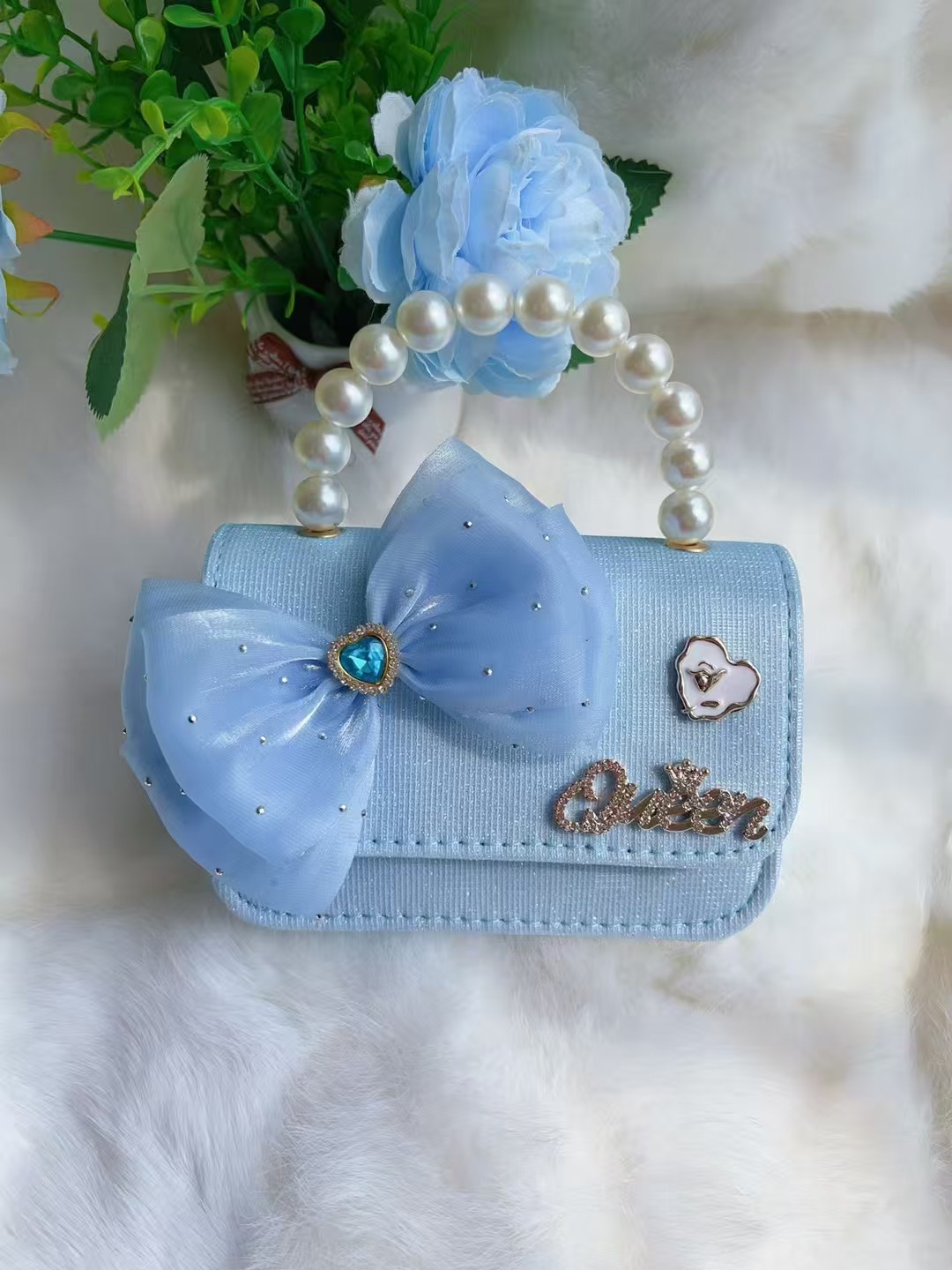 Melody bow bolso de princesa bolso de perla bolso de Año Nuevo bolso de cambio accesorios cadena de hombro