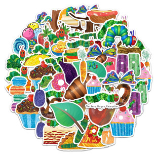 50 the Very Hungry Caterpillar Anime Cartoon Stickers Cross-Border