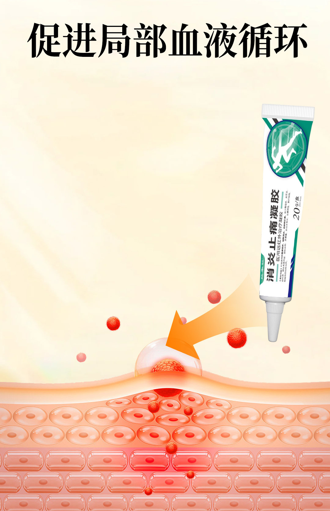 Yao Benren Analgesic Gel for Joint and Shoulder Discomfort with Far Infrared Heating in use