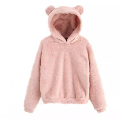 Amazon eBay 2024 Autumn/Winter New Arrival Fleece Rabbit-Ear Hooded Warm Sweater Hoodie for Europe and the U.S.