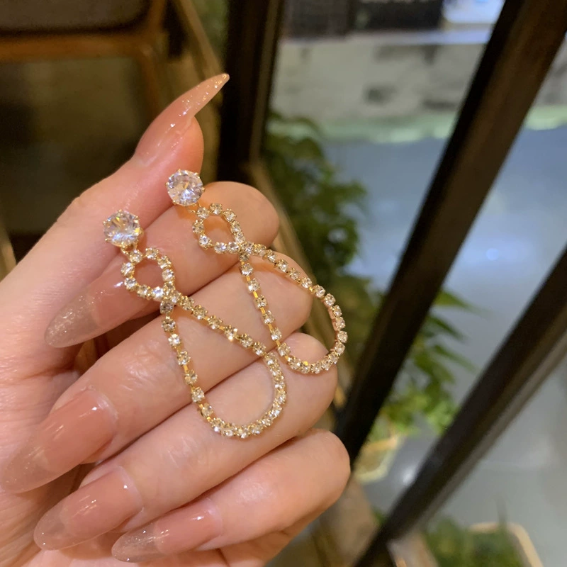 Серебряная игла, универсальные модные длинные серьги из жемчуга, серебро 925 пробы, интернет-знаменитость