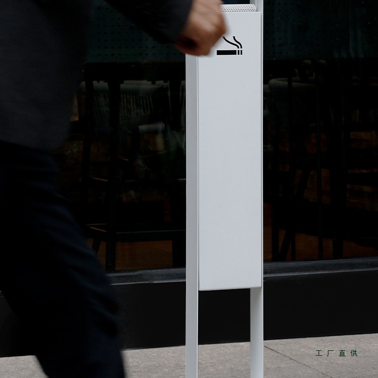 不锈钢烟灰柱立式灭烟桶烟头垃圾桶烟蒂收集室外吸烟灰缸户外定