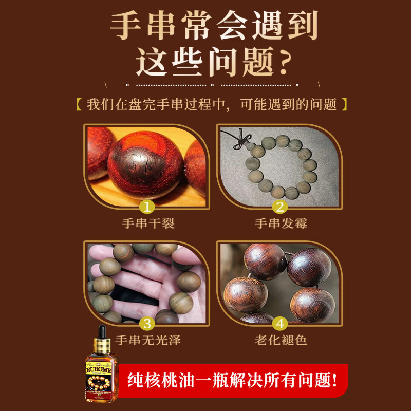 ドイツのRUROME文はクルミの油のホノルルの金の糸の楠木のクルミの核のヒョウタンの上で色を塗って糊の皿を包んで栄養の油を遊びます。|undefined