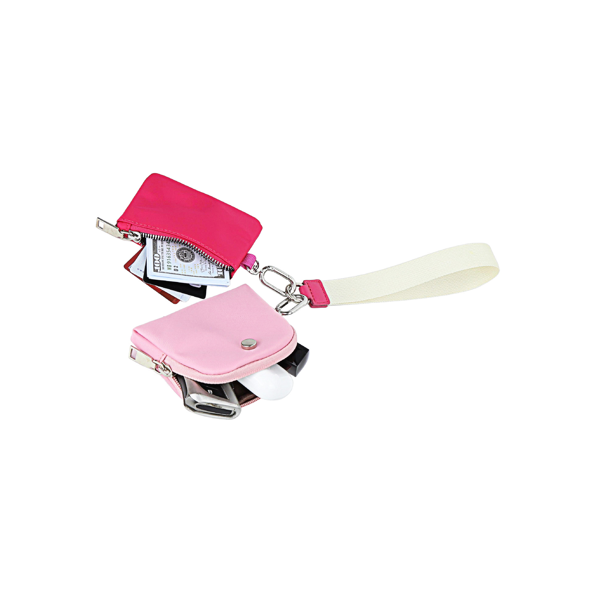 82g Weight Polyester Lining Material Zipper Closure Type Coin Purse Bags Type 1 Piece Quantity Daily Occasion Nylon Material Solid Color Pattern All Seasons Season Unisex Gender Simple Style Style Semicircle Shape Pink + White Black Black Gray Nylon Solid Color Semicircle Clutches 43