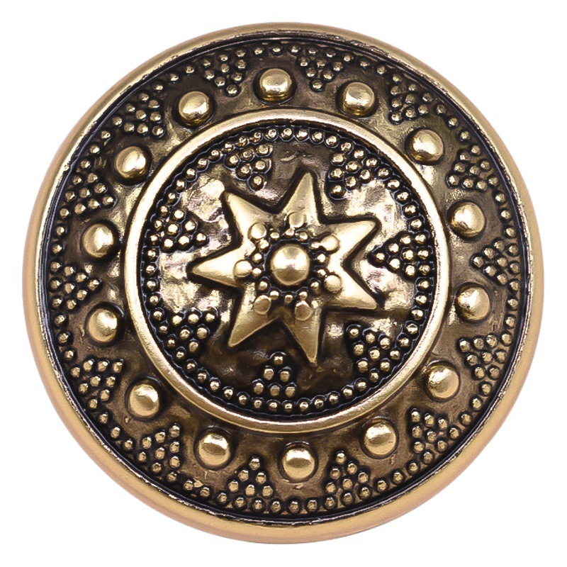 Retro patrón seta botón de metal estilo británico traje de botón de la capa de las mujeres superior hebilla decorativa