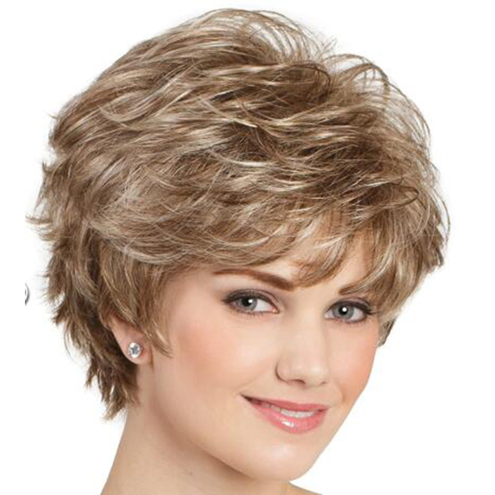 Fluffy short hair chemical fiber wig a generation