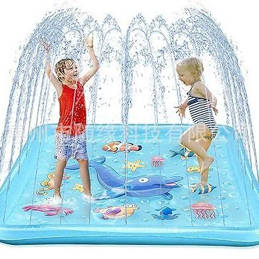 Новые пятно ПВХ Квадратные дельфины Водяные коврики На открытом воздухе игривый водяной брызг коврик для домашних животных Квадратные утолщенные водяные брызги