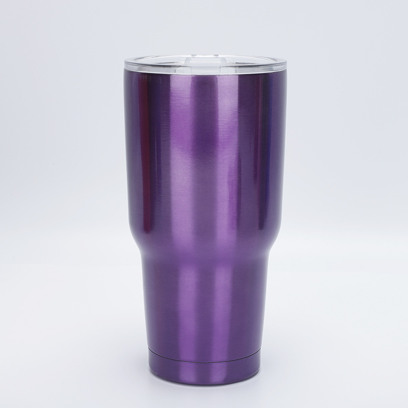 Amazon 30oz taza de coche de acero inoxidable de gran capacidad 304 taza de vacío de spray de plástico coche frío taza de helado al por mayor