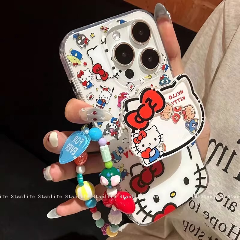 Suitable for Apple 17 Phone Case 16E New Model 15Promax/14Plus Big Head Hello Kitty 13/12/11 Cute