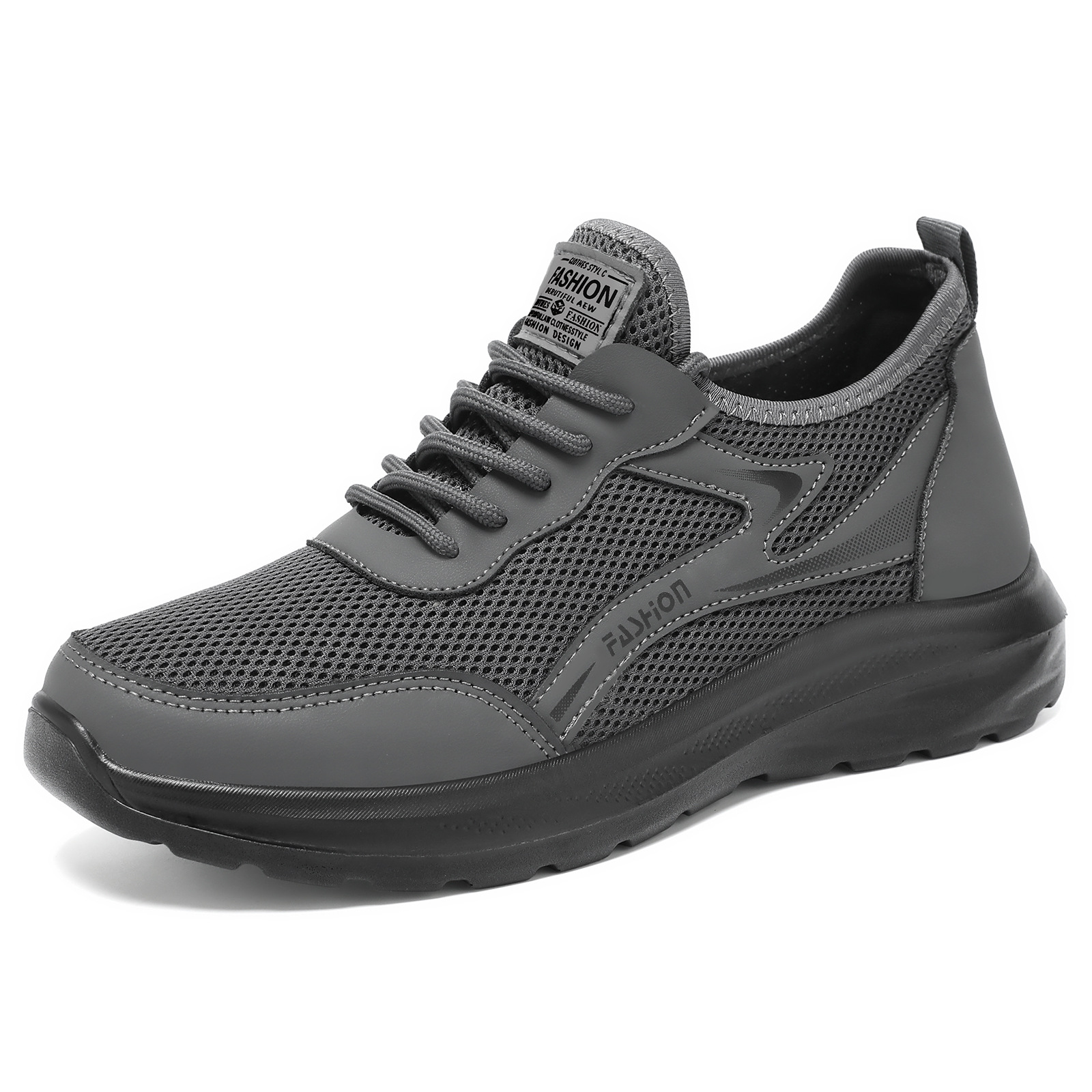 Zapatos de primavera para hombres, zapatos de malla transpirables, poliuretano ultraligero, zapatos de trabajo cómodos, zapatos deportivos casuales resistentes al desgaste para hombres
