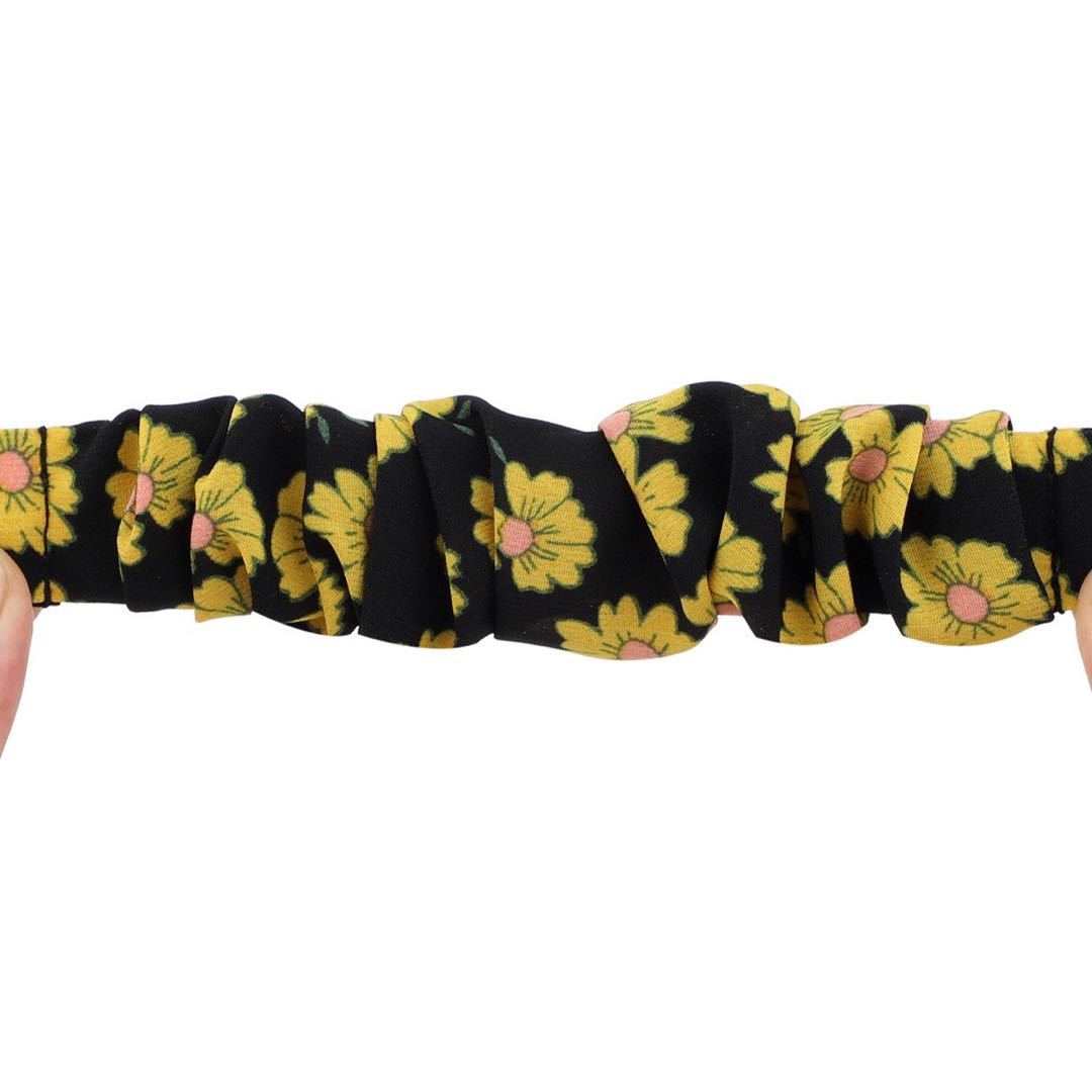 Adecuado para Fitbit Versa3 correa de intestino grueso poliéster elástico tela impresa banda de pelo correa elástica