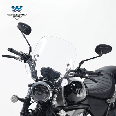 Muscle car Wolf suitable for Qianjiang flash 500s windshield windshield front windshield motorcycle modification adjustable (Motorcycle front windshield) - transparent-5mm-thick-40cm-high-suitable-for-qianjiang-flash-500s