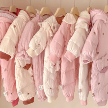 儿童羽绒服童泰 全棉时代24冬装新品婴幼童连体哈衣 童装货源